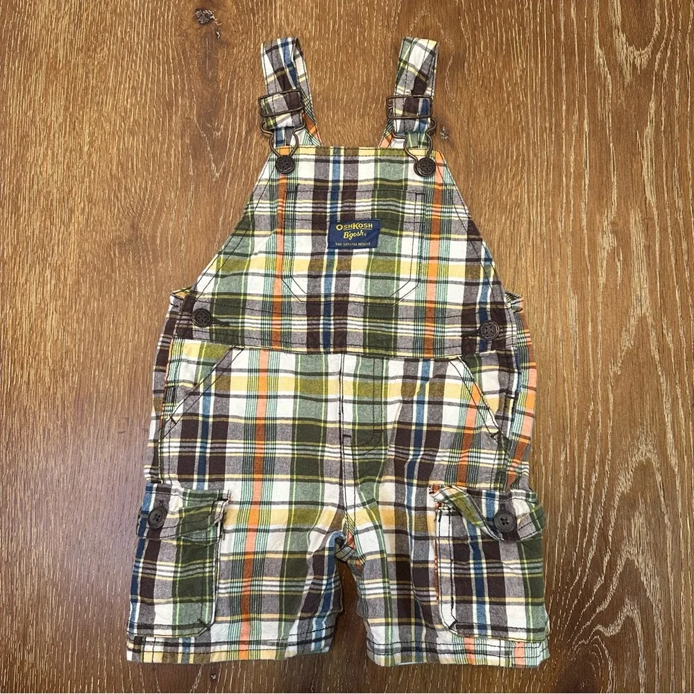 OshKosh B’gosh‎ Plaid Overalls